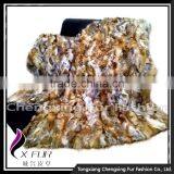 CX-D-83 Patchwork Silver Fox Fur Throw Fur Blanket thumbnail-2
