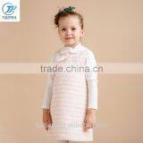 2017 Spring Tweed Fabric Dress Designs For Girl A-line Girls Sleeveless Party Dress thumbnail-2