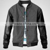 Varsity Jacket With Leather Sleeves for Men,wholesale Leather Jackets for Men thumbnail-2