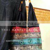 New Thai Silk Embroidered Handbag Tote Bag thumbnail-1
