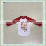 2017 Factory Direct Sale Child T-shirt Christmas Santa Claus Applique Desgin Causal Clothes Apparel thumbnail-1