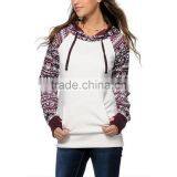Oversized Women Fashion Contrast Color Pullover Sweatshirt Hooded Top Hoodie thumbnail-2