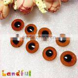 12mm Wool Needle Felted Animal Doll Black Tea Toy Glass Eyes thumbnail-1