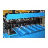 Steel Tile Making Roof Panel Roll Forming Machine With Automatic Hydraulic Cutting