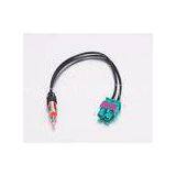 Double Fakra Connector Male to FM Radio Adapter With Pigtail RG 174 Cable