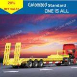China Heavy Duty 3 Axles 30ton to 60ton Low Bed Truck Semi Trailer