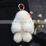 Factory Direct Supply Real Mink Fur Pendant Cute Copenhagen Rabbit Charm thumbnail-2