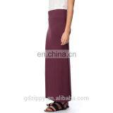 Wine Color Fashion Cotton Long Skirt For Women thumbnail-3