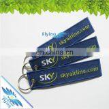 OEM Keychain Design, Bulk Cheap Custom Embroidery Key Ring With Logo, Airport Fabric Keychain for Promotion thumbnail-1