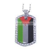 Custom Palestine Country Flag Crystal Dog Tags thumbnail-1