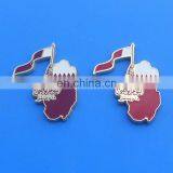 National Day Gift Items Qatar National Flag Lapel Pin Badge thumbnail-1