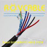 PUR Sheathed Sewer Robotic Cable Pipe Crawler Cable With Kevlar Reinforced