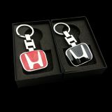 Football key chain with Manchester United logo on it.