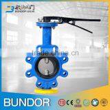 4 Inch Cast Iron Manual Double Stem Lug Butterfly Valve