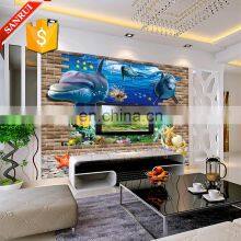 Hot Decorative Dolphin Art tv Background Ceramic 3d Wall Paper thumbnail-2