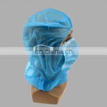 Disposable Astronaut Cap With 2 Ply Face Cover for Food Industry thumbnail-5