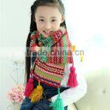 C58510S New arrival high quality colorful fashion tassel children scarf