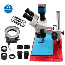 Soldering 3.5X-90X Simul Trinocular Stereo Microscope for Phone PCB  Repair