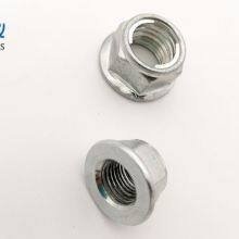 Prevailing Torque Hexagon Lock Nut With Flange Galvanized Finishing Hex Flange Nuts thumbnail-3