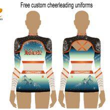 100% Spandex High Quality Custom Cheerleading Uniform Rhinestone Style Elegant and Fashion Cheer Apparels