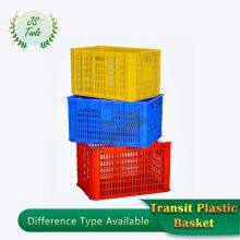 Plastic Basket Turnover Basket Large Square Factory Plastic Frame Turnover Box Express thumbnail-4