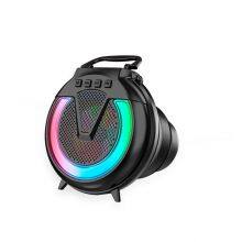 OEM Foldable Outdoor Portable Led Colorful Flashing Light Super Bass Audio Wireless Fm Radio Karaoke Speaker thumbnail-3