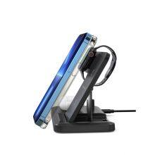 Foldable 15W 10W Fast Charge Wireless Charger Stand 4 In 1 Folding Wireless Charging Station Dock thumbnail-2