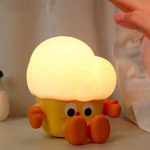 Factory Custom Cheap Usb Kids Nursery Night Light Cute Popcorn Silicone Nursery Lamp Night Light For Baby Toddler Bedroom Gift thumbnail-2