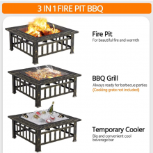 Iron Wood Burning Fire Pit 3 in 1 thumbnail-2