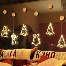 Window Suction LED Christmas Lights - Elk/Star Shapes, String Style for Tree & Wall Decoration thumbnail-5