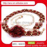 Body Jewelry 2014 Hot New Red Leopard Lace Flower Waist Belly Chains thumbnail-1