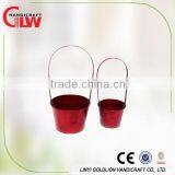 Set of 2 Wire Bucket With Long Handle, Wire Easter Basket, Handmade Rutic Wire Basket thumbnail-1