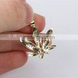 Custom High Quality Cheap Hip Hop 925 Sterling Silver Leafage Pendant thumbnail-4