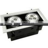 Modern 2x3w Led Grille Lamp Epistar/bridgelux Chip, 6w Downlight Led Grille Light Warm White, Grille Led Light Led Ceiling Lamp