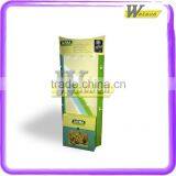 Durable Promotional Cosmetic Cardboard Hook Floor Display Shelf for Store