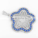 CYW Custom Metal Pendant Charms 925 Silver Gems Pentagram Sterling Silver Star Necklace Pendant thumbnail-2