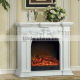Modern Freestanding Carved Marble Fireplace thumbnail-1