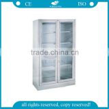 AG-SS003 CE ISO 2 doors crash hospital cupboard medicine stainless steel cabinet