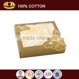 Pure Cotton Solid Color Jaquard Gift Box Packing Towel Set