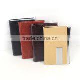 Promotion Elegant Pocket Aluminum Leather Metal Business Name Card Holder thumbnail-1