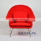 Replica Womb Chair - Red Wool Fabric thumbnail-2