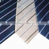 silk tie with striped pattern