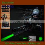 Green tactical laser flashlight for rifles or other long guns