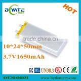 Hot Sale 3.7V 1650mAh Lithium Polymer Battery for Fire System thumbnail-1