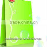 Printed Kraft Paper Bag/Shopping Bag With Flat Handles