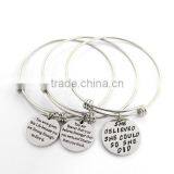 Custom Logo Engraved Bangle Bracelets With Charms Quality Choice thumbnail-4