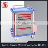 multi-function five drawers aluminum columns ABS medicine trolley