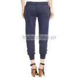 Navy Plain With Side Pockets Women Sweat Pants thumbnail-3