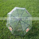 2015 New Products on China Market Heat Transfer Printing Transparent Umbrella With Wooden Handle thumbnail-2