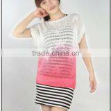 Women's Summer Cotton Fading Color Sweater